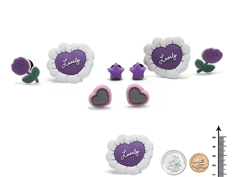 Custom Shoe Charms Anime Cartoon Character Weed Stitch Football Designer Custom Shoe Decorations for Croc Clog Charms