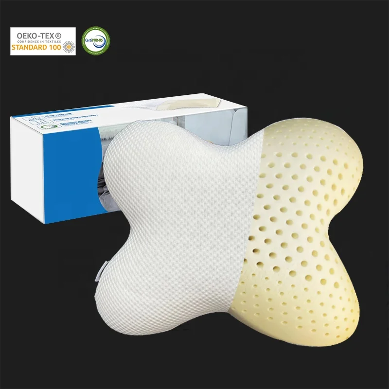 High Quality Butterfly Star Shape Anti Aging Anti Wrinkle Memory Foam Cervical Beauty Sleep Pillow with ventilation holes