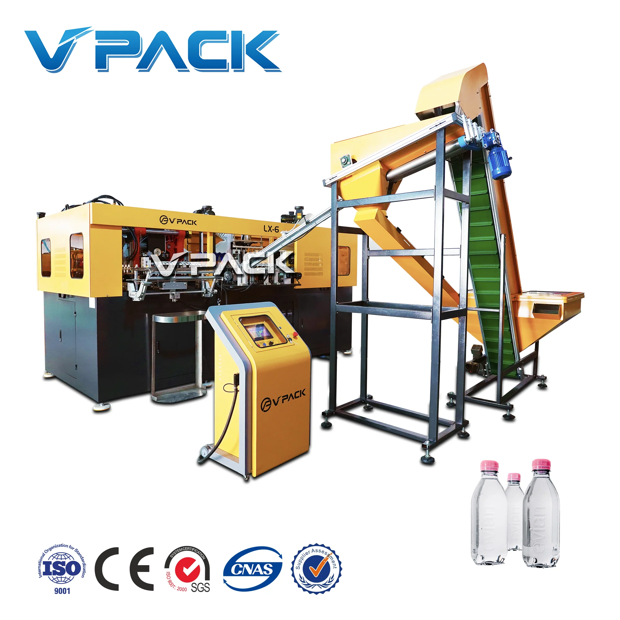 Pet Plastic Automatic Water Juice Bottle Automatic 9 Cavity Blow Molding Machine For Beverage Production Line Preform Heating