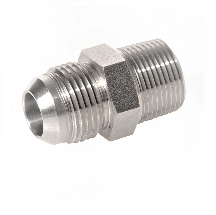 Stainless Steel or Carbon Steel 37 Degree Flared Tube Fittings Male Connector