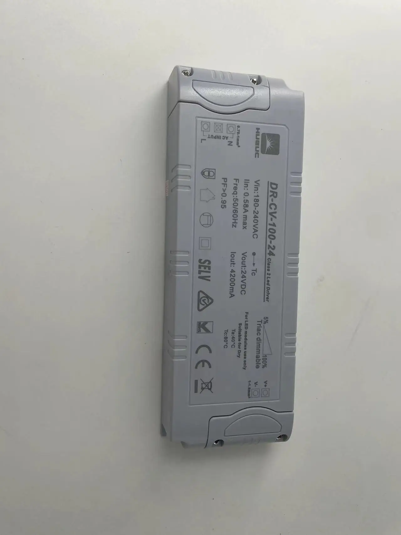 HUEUC 110v to 24V 100W constant voltage triac dimmable led switching power supply