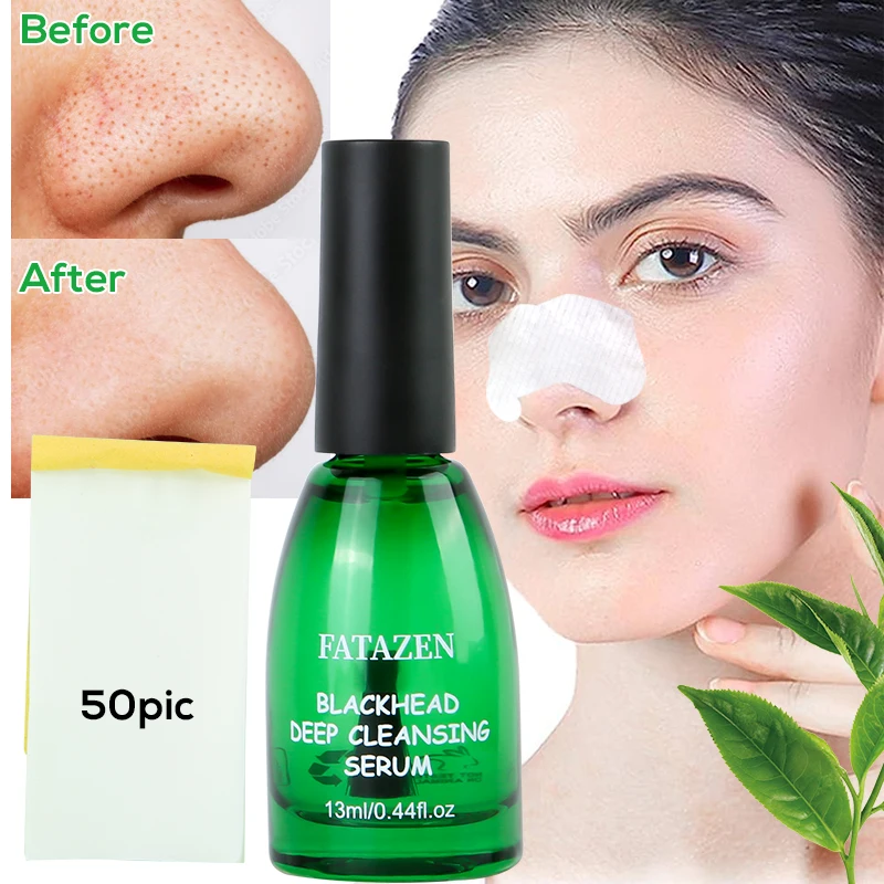 FATAZEN Nose Strip Blackhead Remover Serum Deep Cleansing Shrink Purifying Pore Minimizer Skin Care Products Blackhead Remover