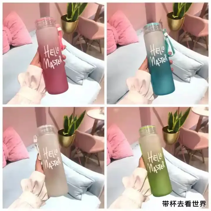 R 2023 New Colorful Custom Thermos Tea Sport Drinkware Glass Frosted Bottle Water Drinking Bottle Insulated Water Bottle