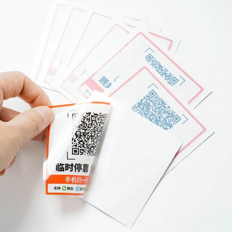 custom laser round logo sticker security qr code sticker printing resistant transparent qr code stickers void with qr code