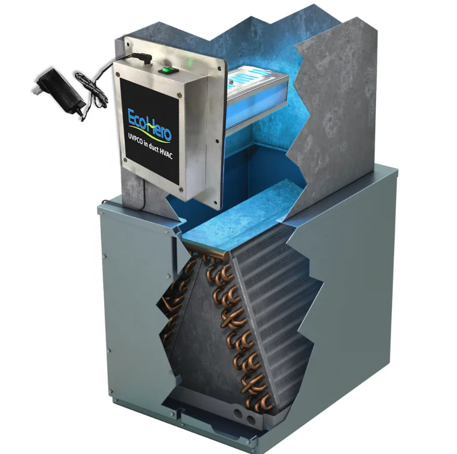 Fan coil Tube 24-Volt UV Lights HVAC Air Purification System ac hvac air purifier, Includes 1-Year UVC Lamp