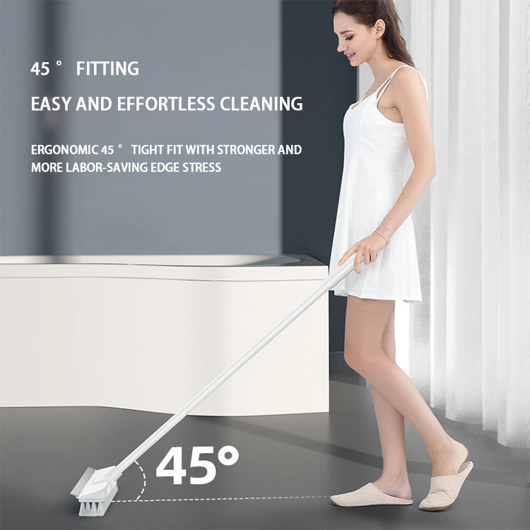 Dual-purpose Household Cleaning Brush & Floor Wiper Detachable Long Handle Floor Scraper Brush Toilet Bathroom Cleaning Brush