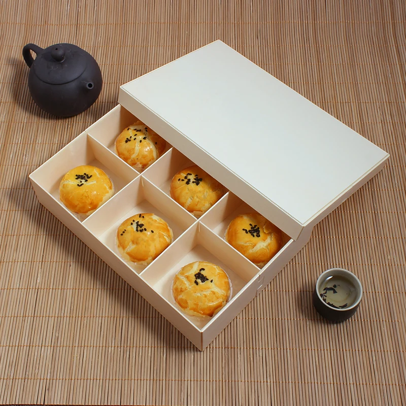 High Quality Disposable Sweet Green Rice Ball Muffin Mooncake Chocolate Pastry Dessert Gift Box Packaging With the Hand Gift Box