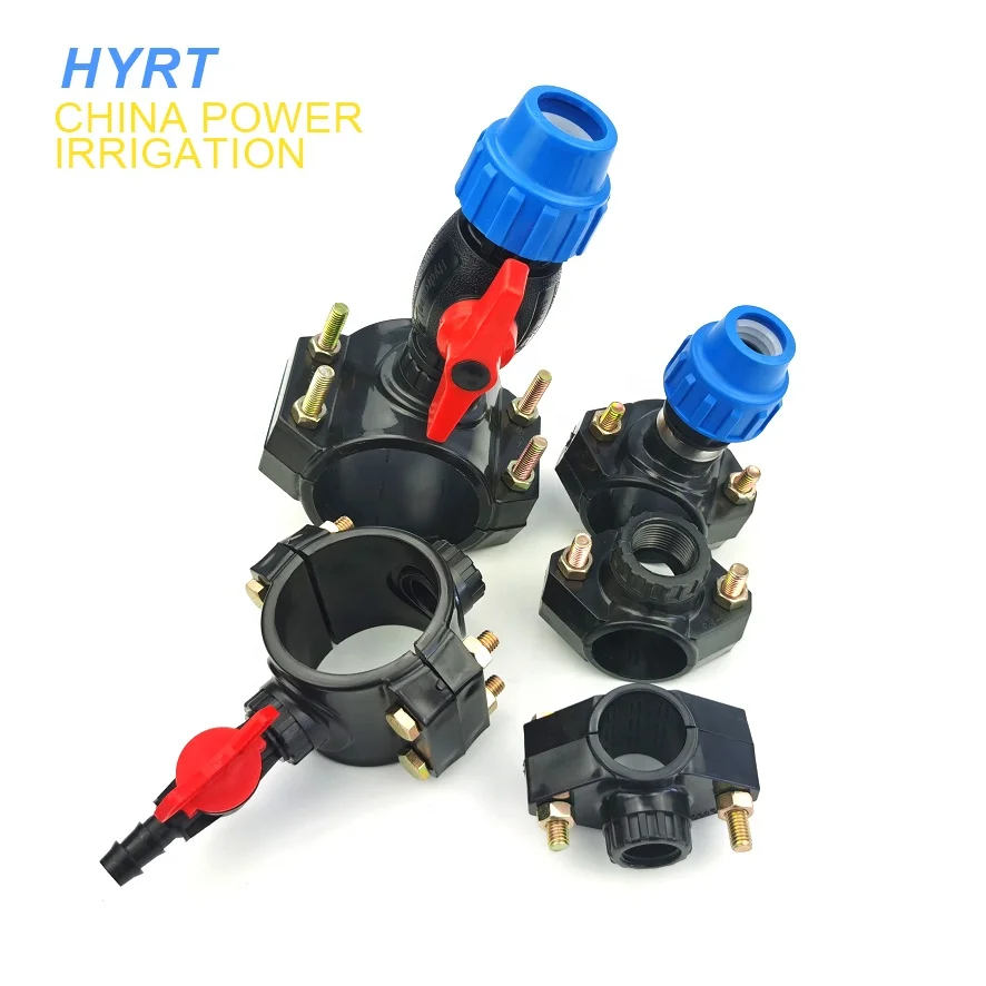 hdpe saddle clamp pp fittings pipe irrigation system