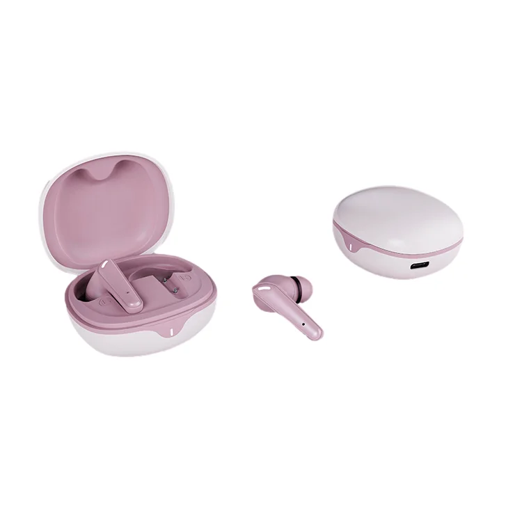 Simple And Stylish Design Noise-cancelling In-ear Wireless Earbuds Earphone With Wireless Charging Case