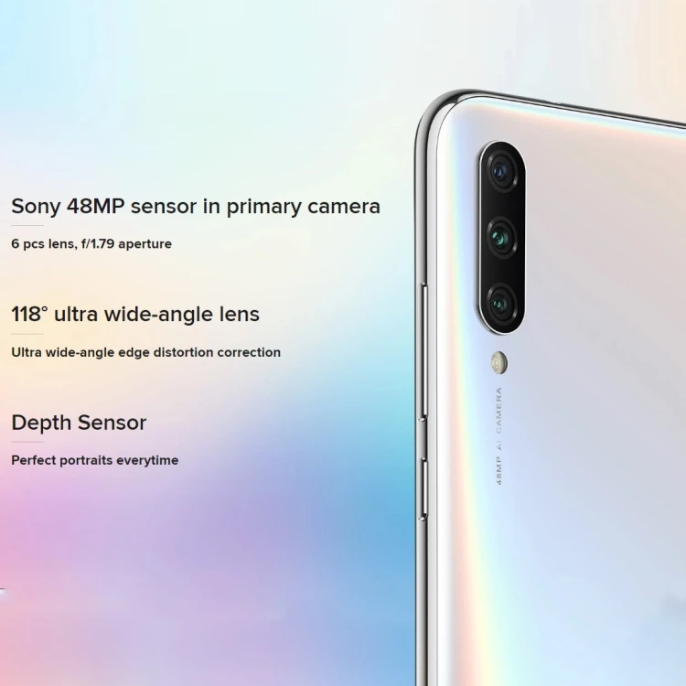 International Version Xiaomi Mi A3 CC9e 4GB 64GB SN 665 Octa 48MP Triple AI Camera Cell Phone Xiaomi A3