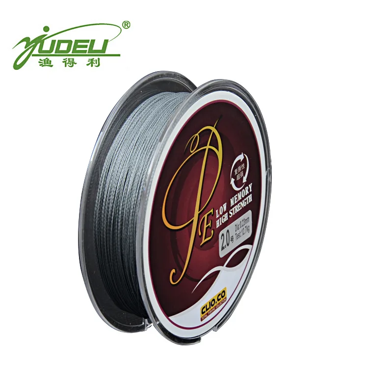 Yudeli Dali horse fishing line 100 meters X4 PE series single color gray braided fishing line fire line long-term supply