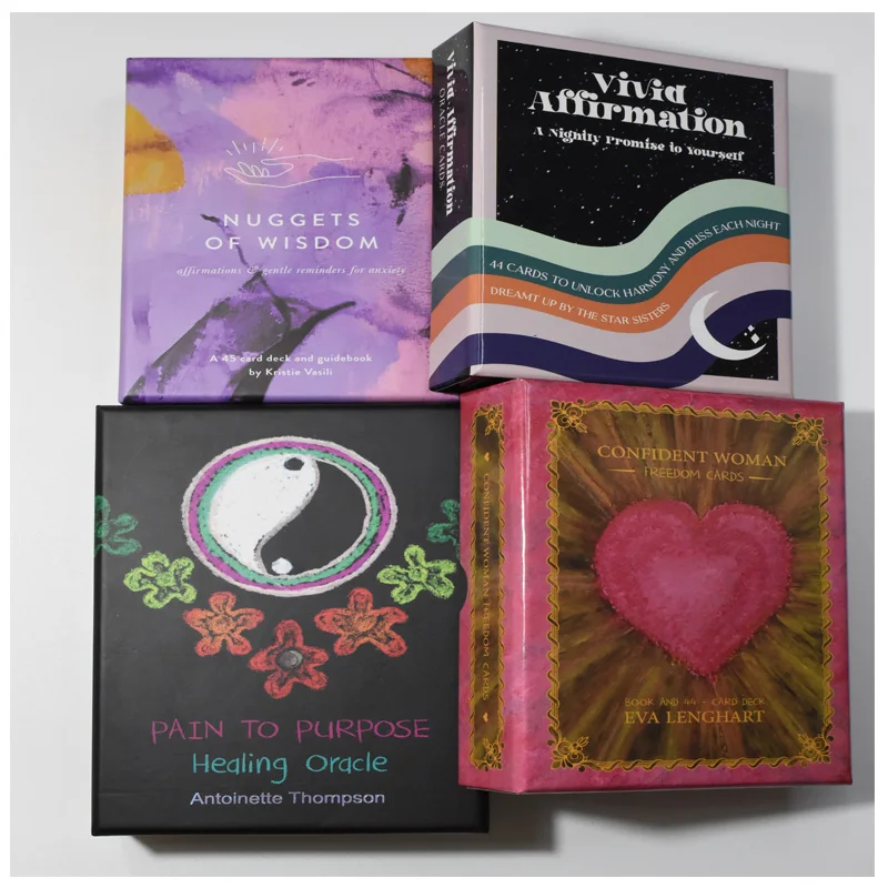 Custom Mindful Oracle Cards Wholesale Affirmation Card Printing Tarot Card Deck With Book