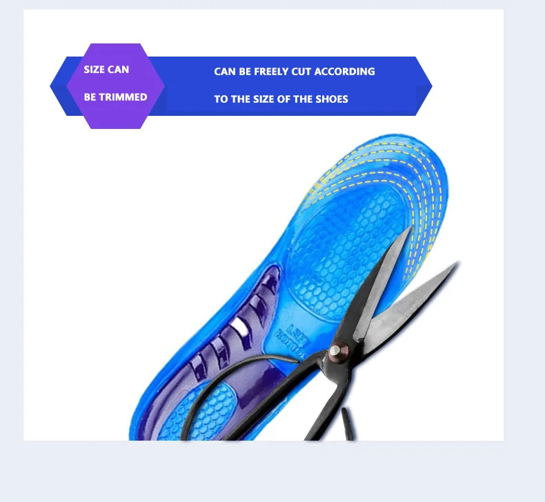 Sports Massaging Silicone Gel Insoles Arch Support Orthopedic Plantar Running Insoles For shoes