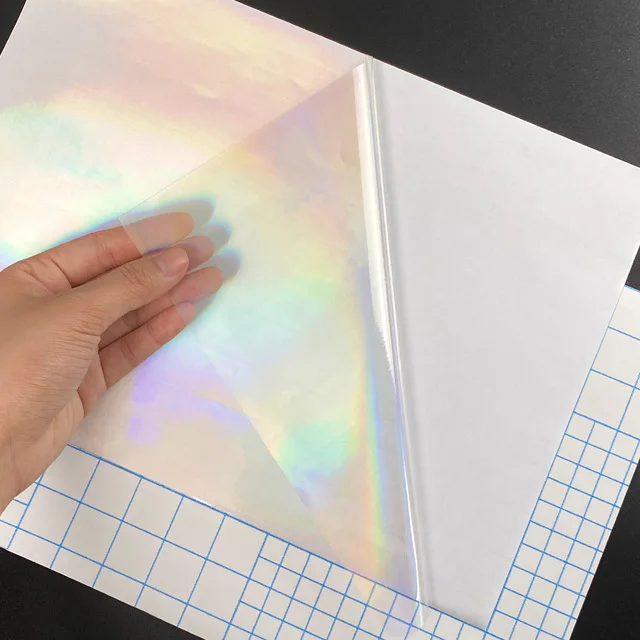 Transparent Holographic Overlay Lamination Vinyl A4 Size Self-Adhesive Film