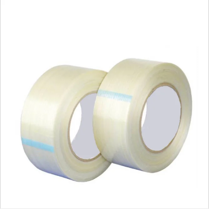 Adhesive fiberglass tape self adhesive reinforced strapping shipping fiber adhesive tape