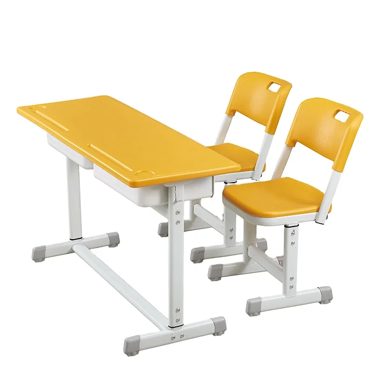 school furniture classroom table double school desk and chair adult study double seater desks chairs set