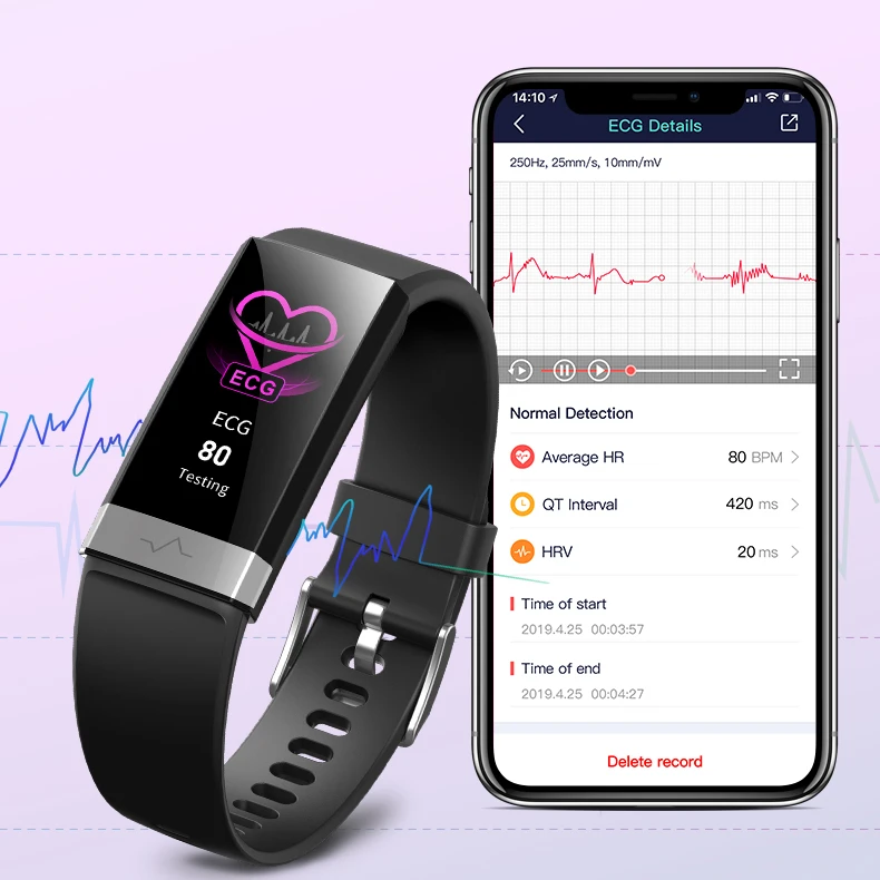 ECG PPG Heart Rate Monitor Fitness Tracker Smart bracelet blood pressure monitor smart watch SPO2 Fitness Tracker