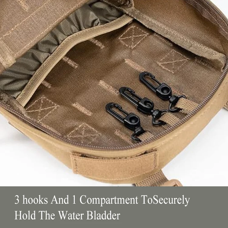 Custom Nylon Outdoor Waterproof Modular 2l Hydration Molle Accessories Tactical Storage Bag Backpack