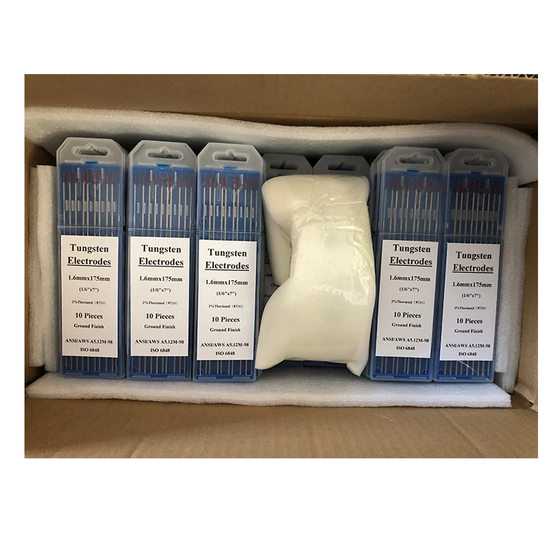 2% thoriated welding 3/32 wolfram tig electrode tungsten rod 1.6mm weld cut TIG electrodo de tungsteno varilla 1,6mm