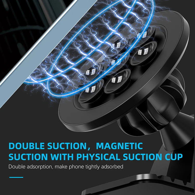 Shellbox bendable mounted strong stickness sucker magnetic car phone holder for car with metal sheet