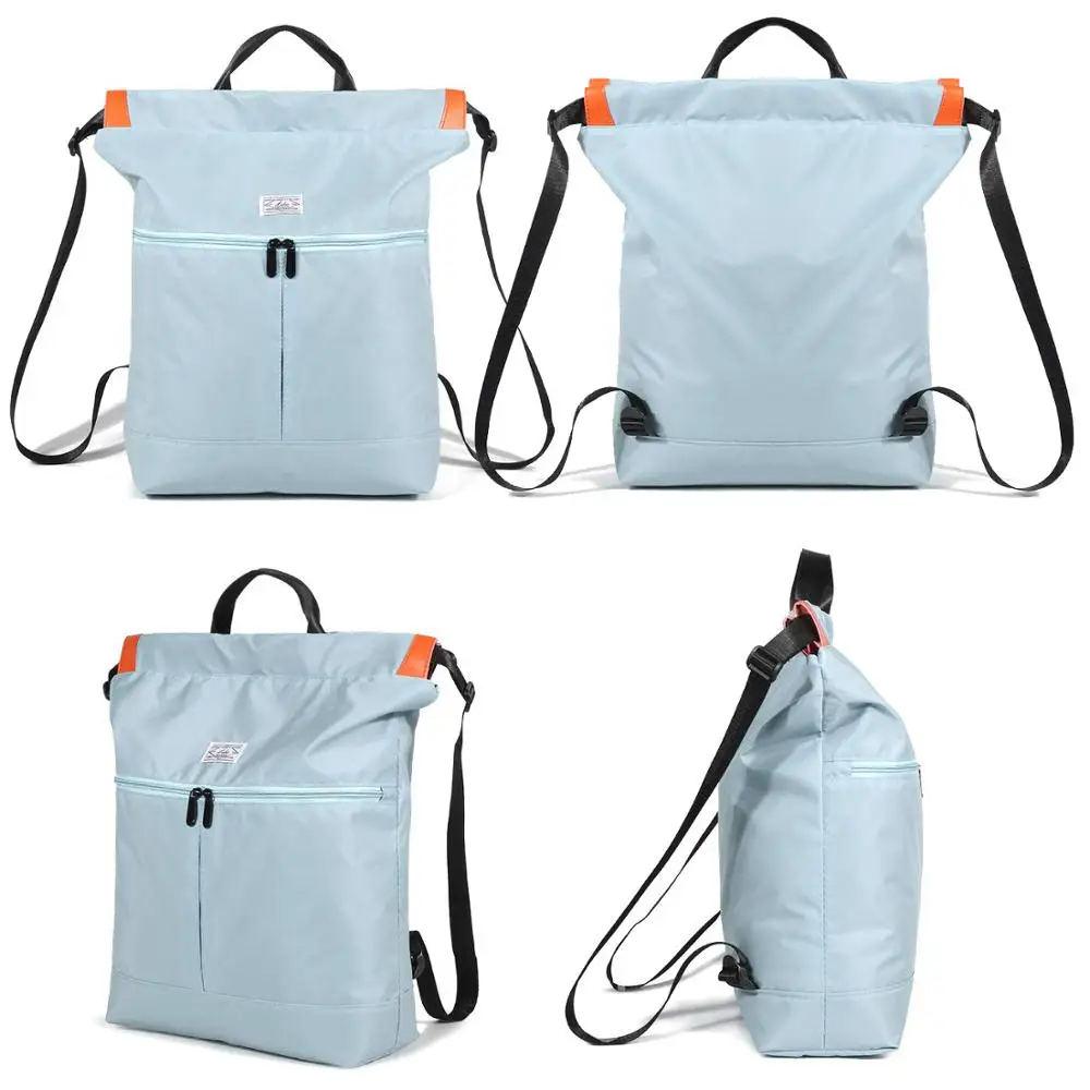 
Foldable water resistant drawstring bag string backpack fitness bag 