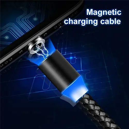 3 in 1 magnetic LED USB Charging Cable for iphone Micro Type C