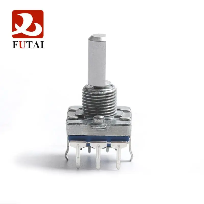 360 Degree Rotary Encoder Switch EC16 Encoder Audio Coding 5Pin Handle Long 20MM Push Switch