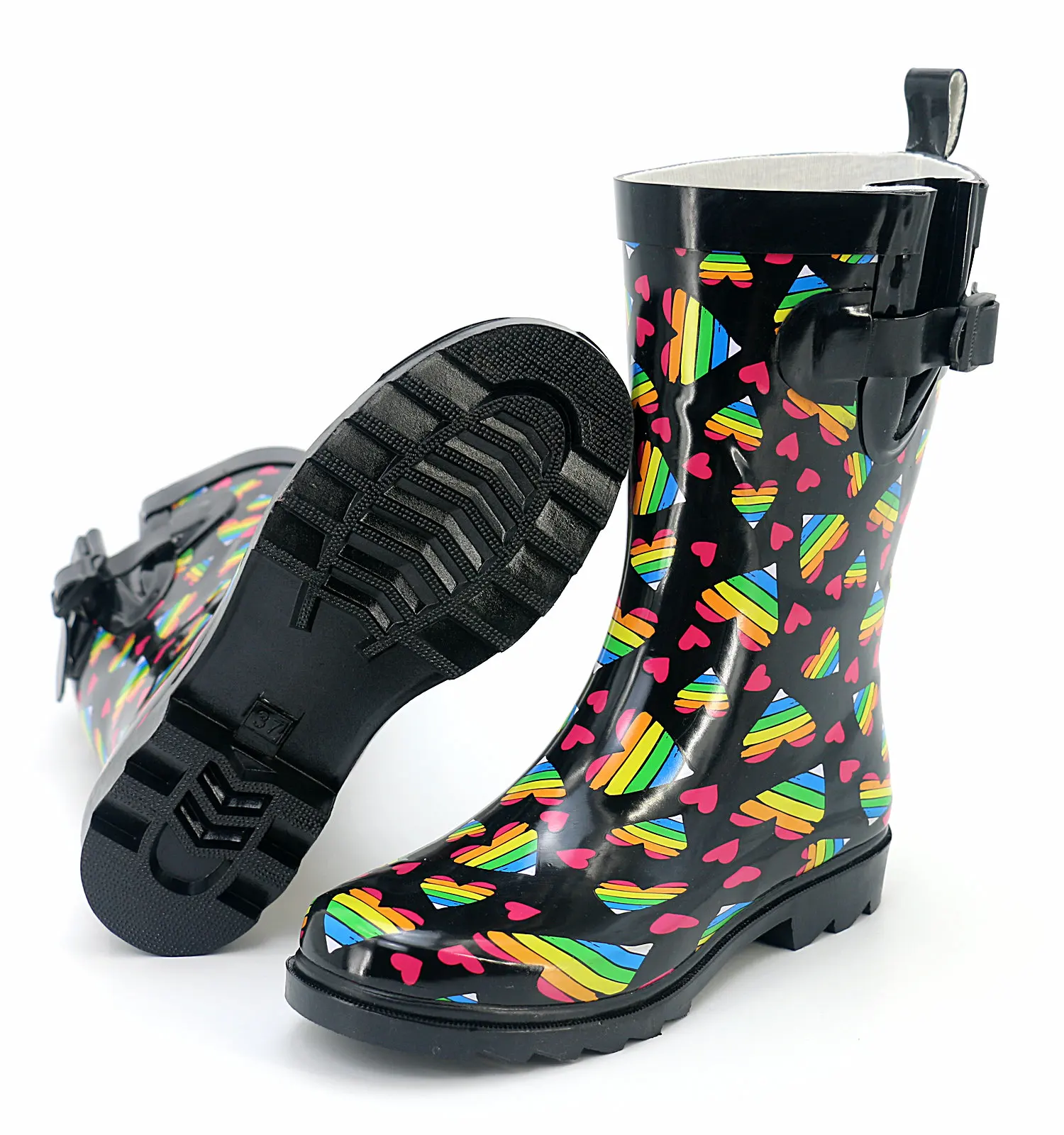 Women Waterproof Mid Calf Cute Booties Fashion Out Work Comfortable Garden Boots