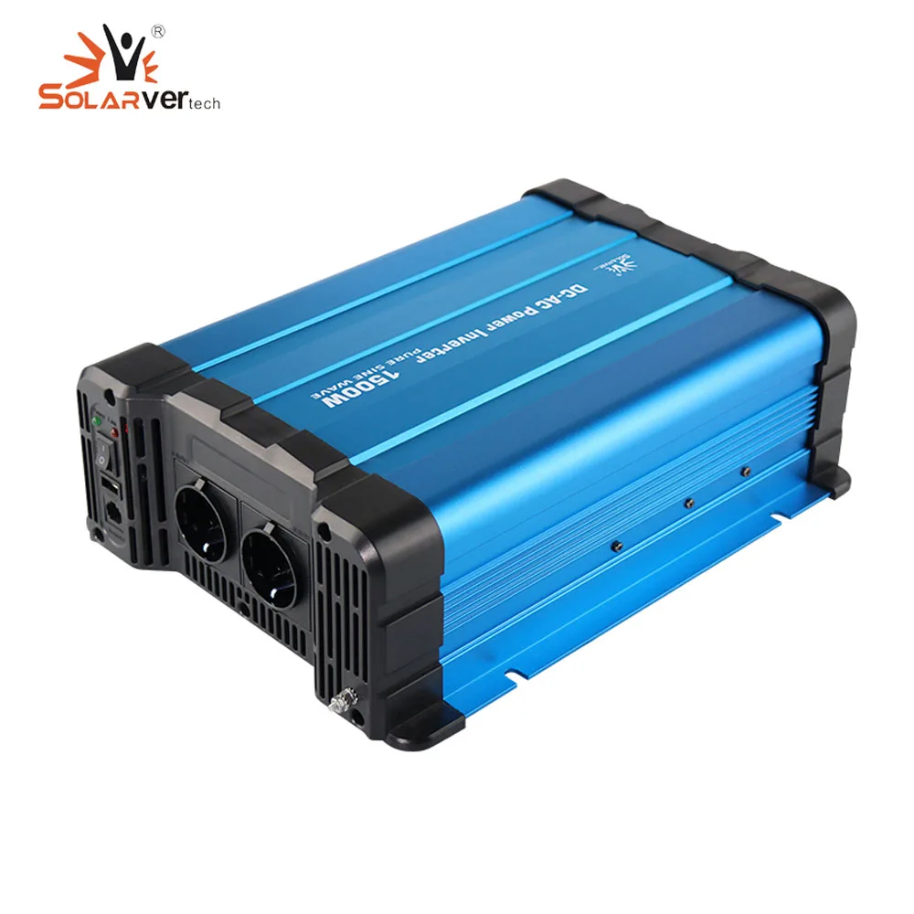 Dc 12V 24V To Ac 110V 220V 240V 1500W Inversores Pure Wave Solar Inverter With Remote Control