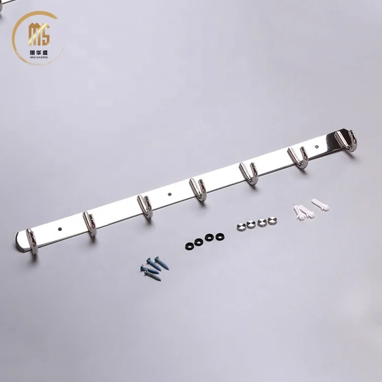 Bedroom Bathroom Kitchen decorative over door coat Hook Metal Hanger 7 hooks for clothes keys displaying