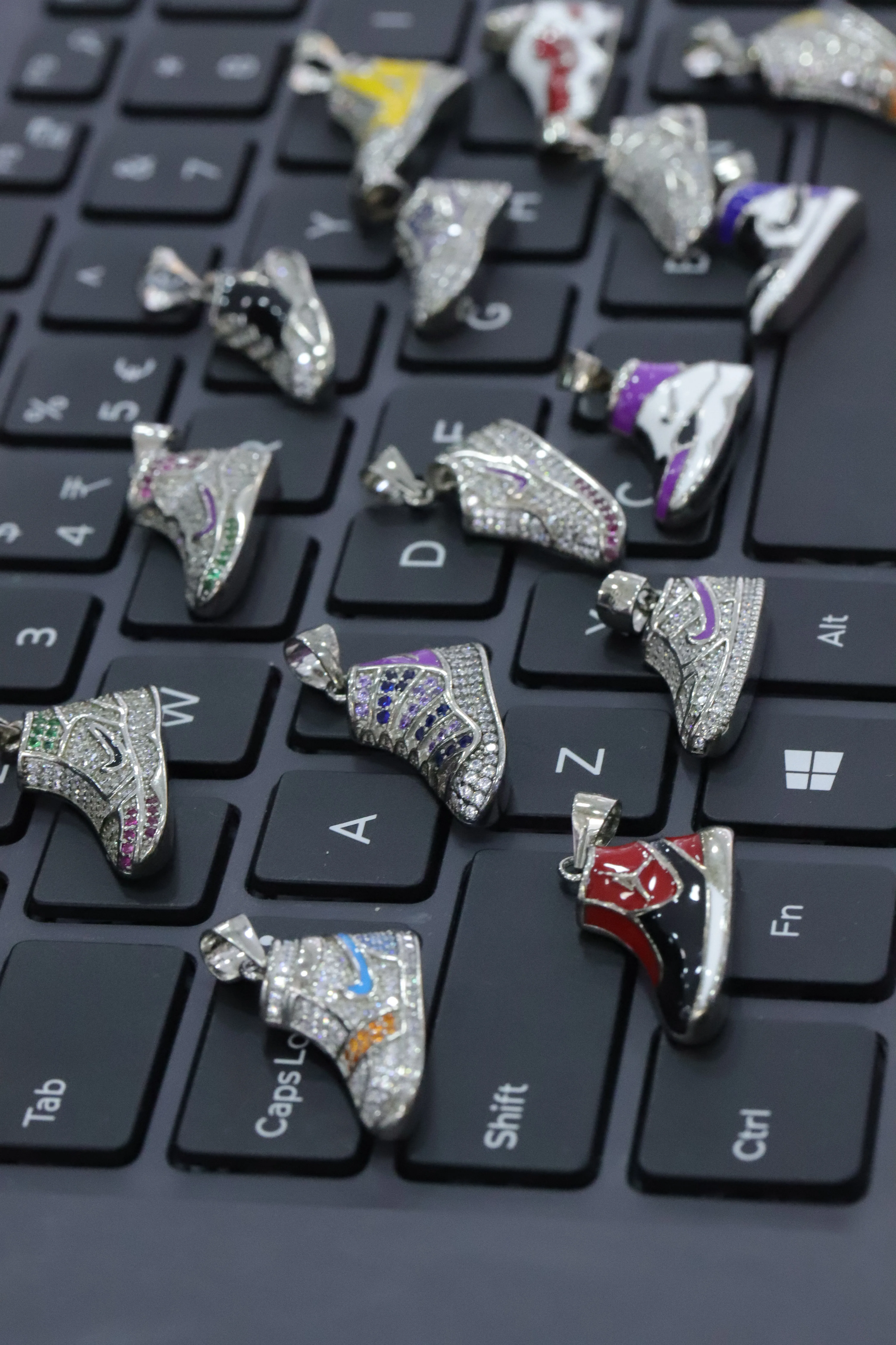 High Demand Luxury Hip Hop S925 Sterling Silver Shoes Shape Pendant Custom Gift for Children with Moissanite