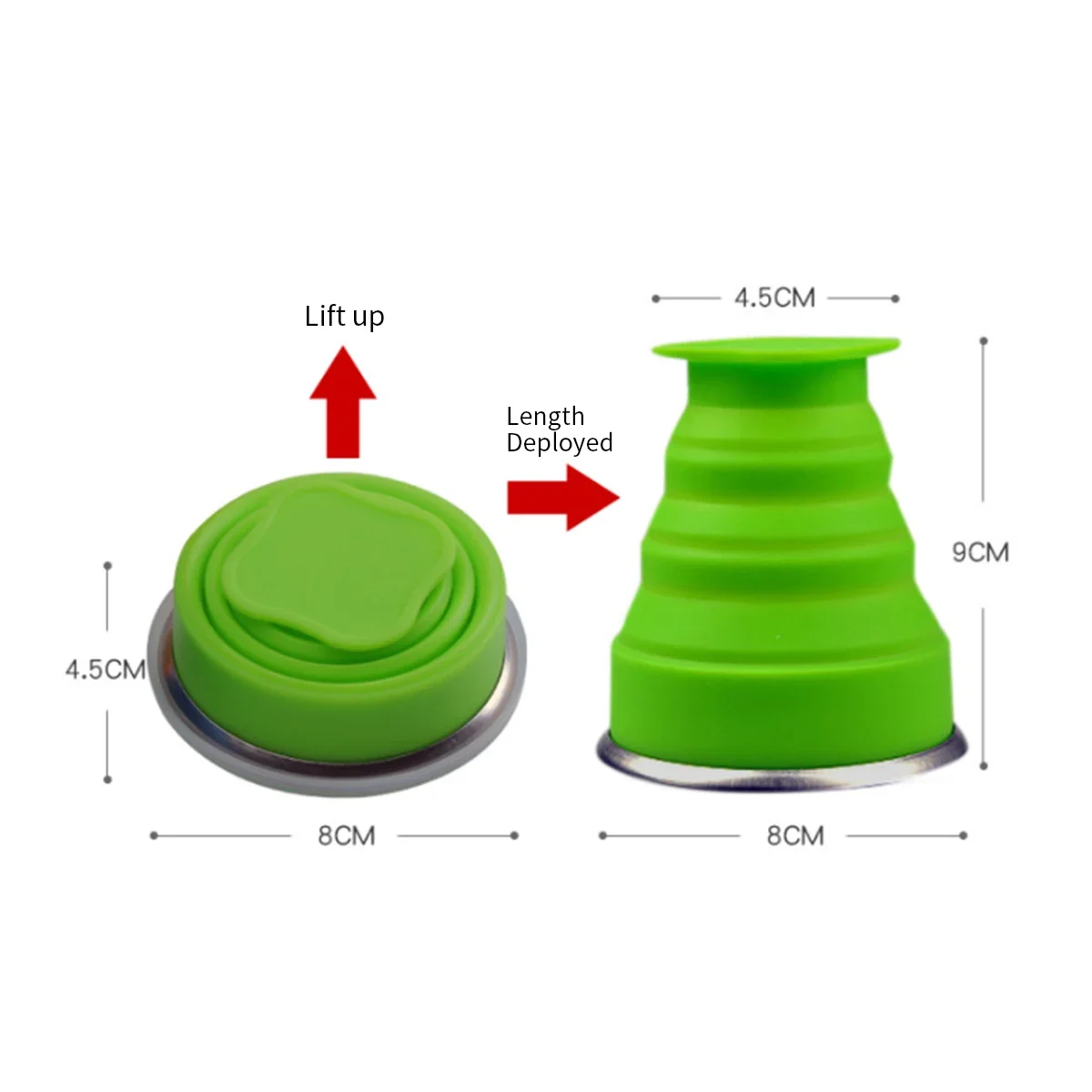 200 Ml Folding Portable Silicone Reusable Coffee Cup Creative Travel Portable Folding Drinking Cup With Cover