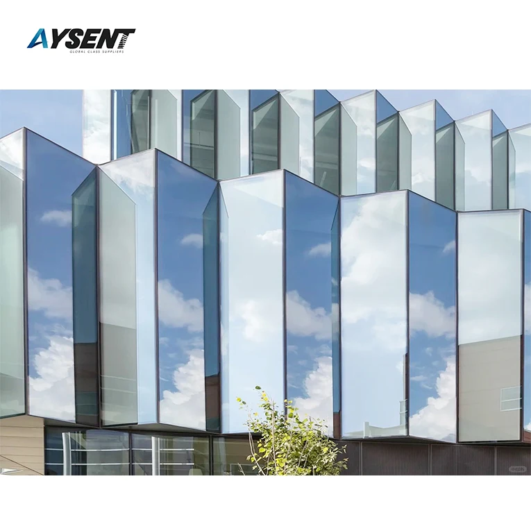 High Quality Deep Blue Ford Blue Lake Tinted Reflective Float Glass for Building Hotel Curtain Walls