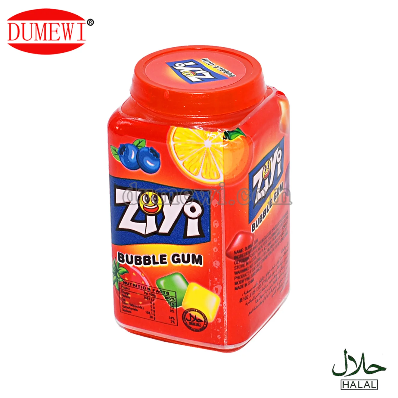 Red Square Bottle Fruit Flavor Rainbow Bubble Gum Mini Gum Wholesale