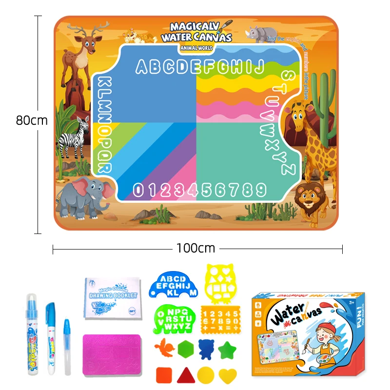 Hot Sale large-size water magic mat study drawing kids magic water painting doodle mat Educational Toys Gifts for Kids