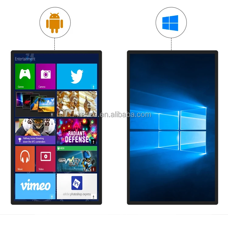 Good price 49 inch indoor monitor lcd wifi/4G advertising player touch android 7.1OS multimedia software media player