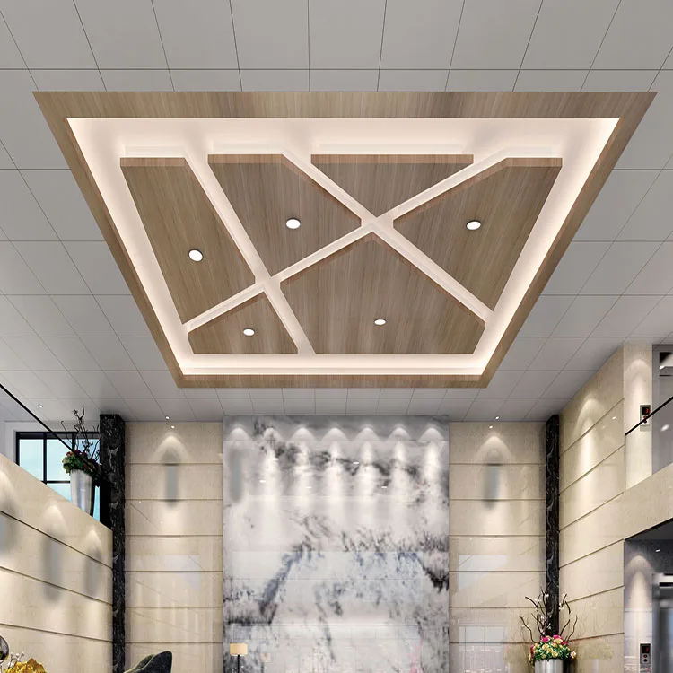 Prefab Houses 3D Perforated Metal Ceiling Aluminum Clip in Suspension Indoor 4x8 False Luxury Ceiling Decor Panels for Hotel
