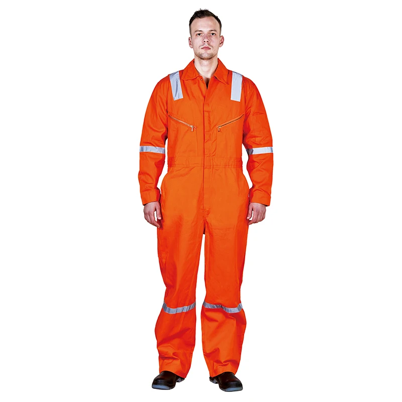 WC033 R OEM  reflective tape Workwear Suits witn Unisex Uniforms Workshop Clothing Overall Work Clothing Sets