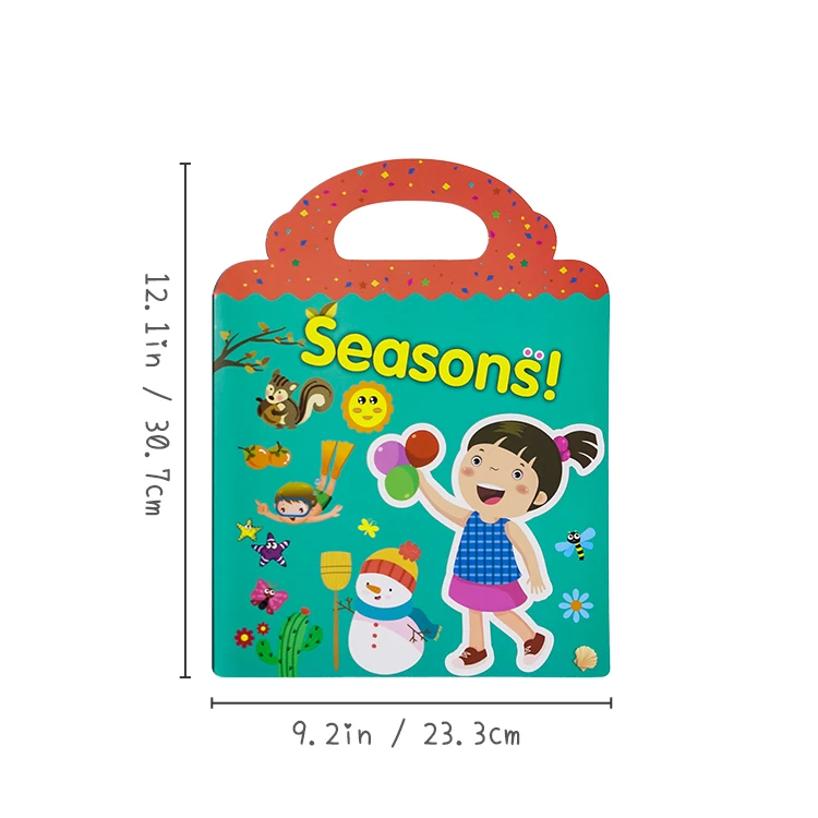 Best Selling Kids Portable Quiet Book Die Cut Stickers Imagination and Creativity Static Sticker Book