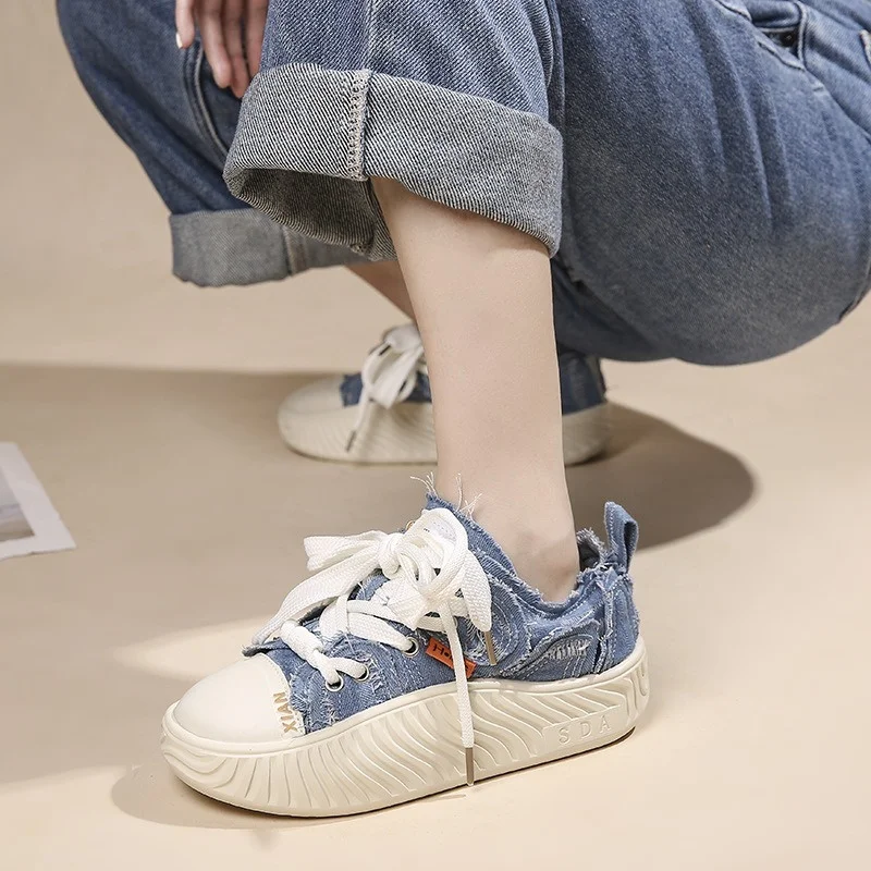 IDOIT Women Shoes Retro Classic Orange Canvas Y2K Punk Hip Hop Skateboard Shoes Fashion Sneakers Outdoor Sports Casual Shoes