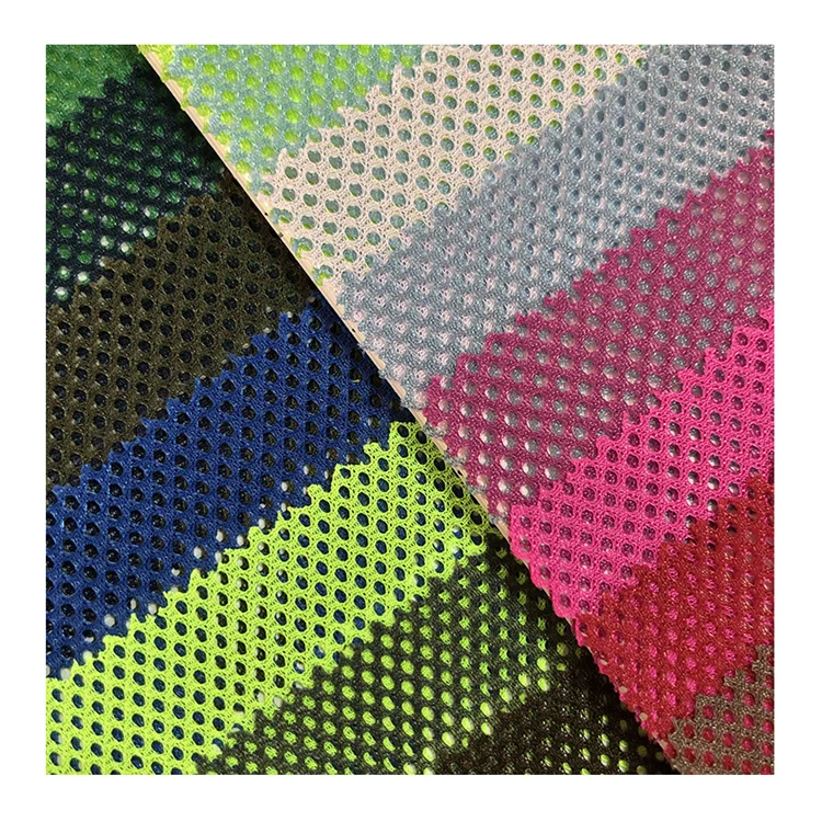 Knitted 100% polyester stretch mesh fabric knitted sportswear fabric