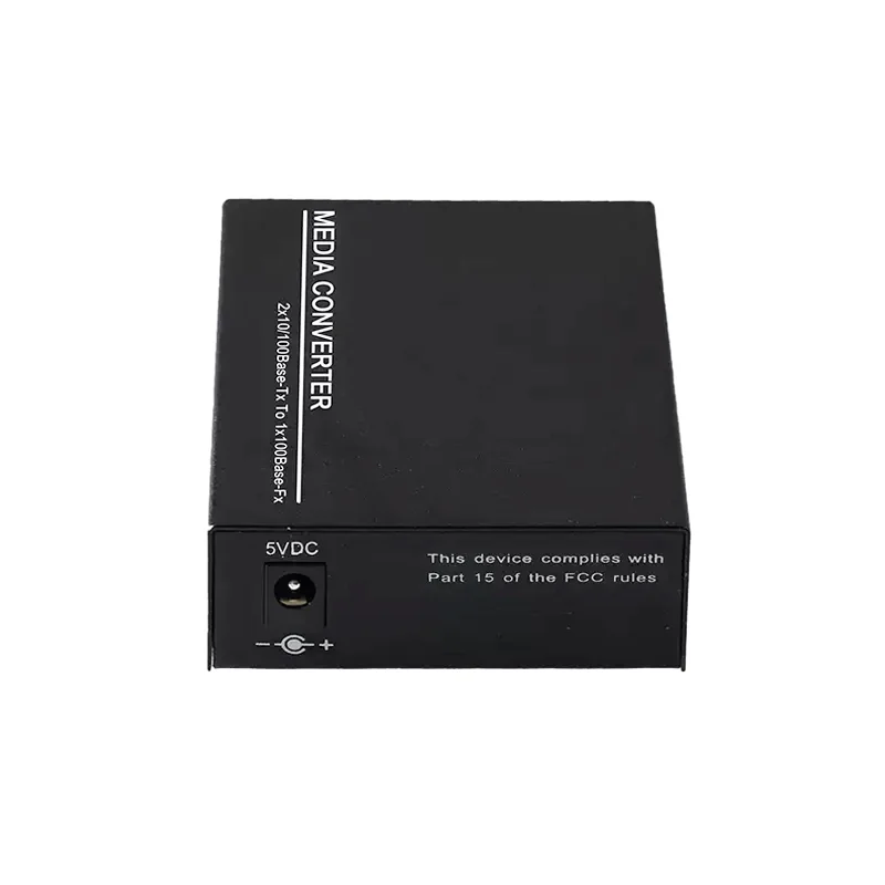 10/100Mbps 1 fiber port+ 2 RJ-45 port switch Fiber Optic Media Converter 100M 2 Ports Optical Converter