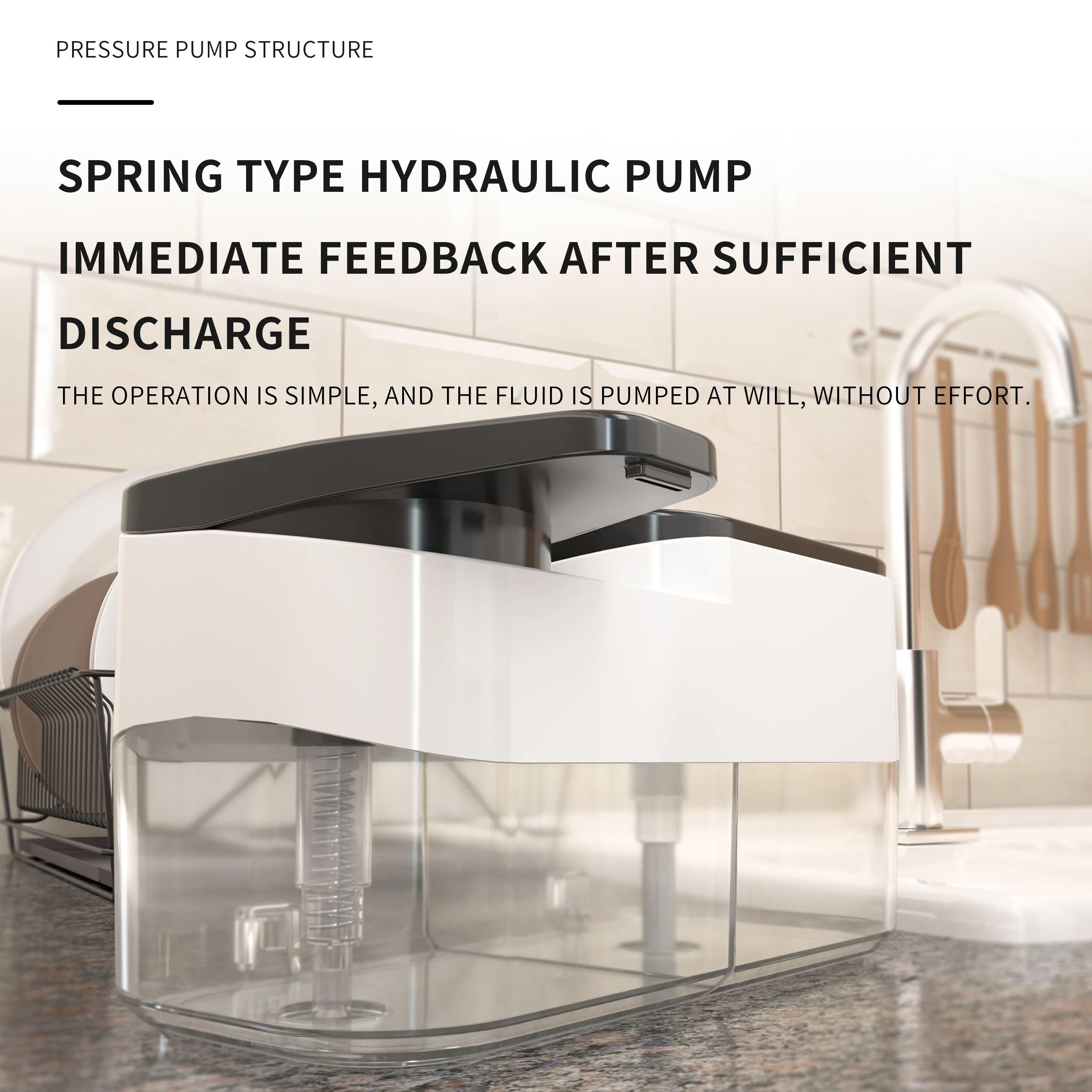 Manual Soap Dispenser Press Liquid Desktop Wall-mounted ABS Sanitary Ware for Hotel Hospital