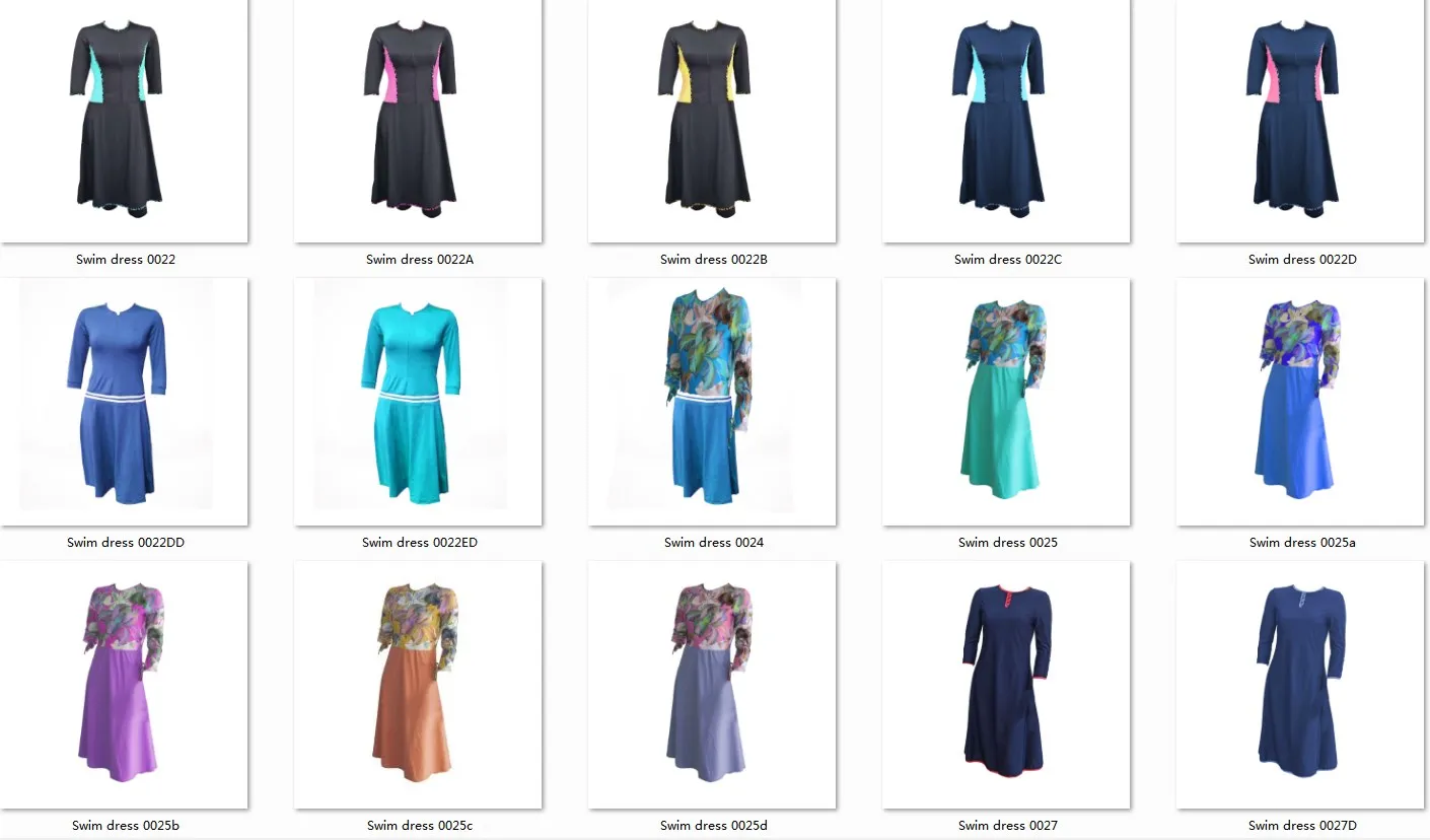 Small order 300pcs Modest swimdress with short Customized swim skirt women 2 pieces underdress