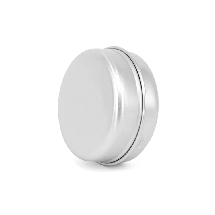1oz round aluminum lip balm slide tin round lip balm pocket tin Aluminum Metal Packaging Cosmetic Tin Can