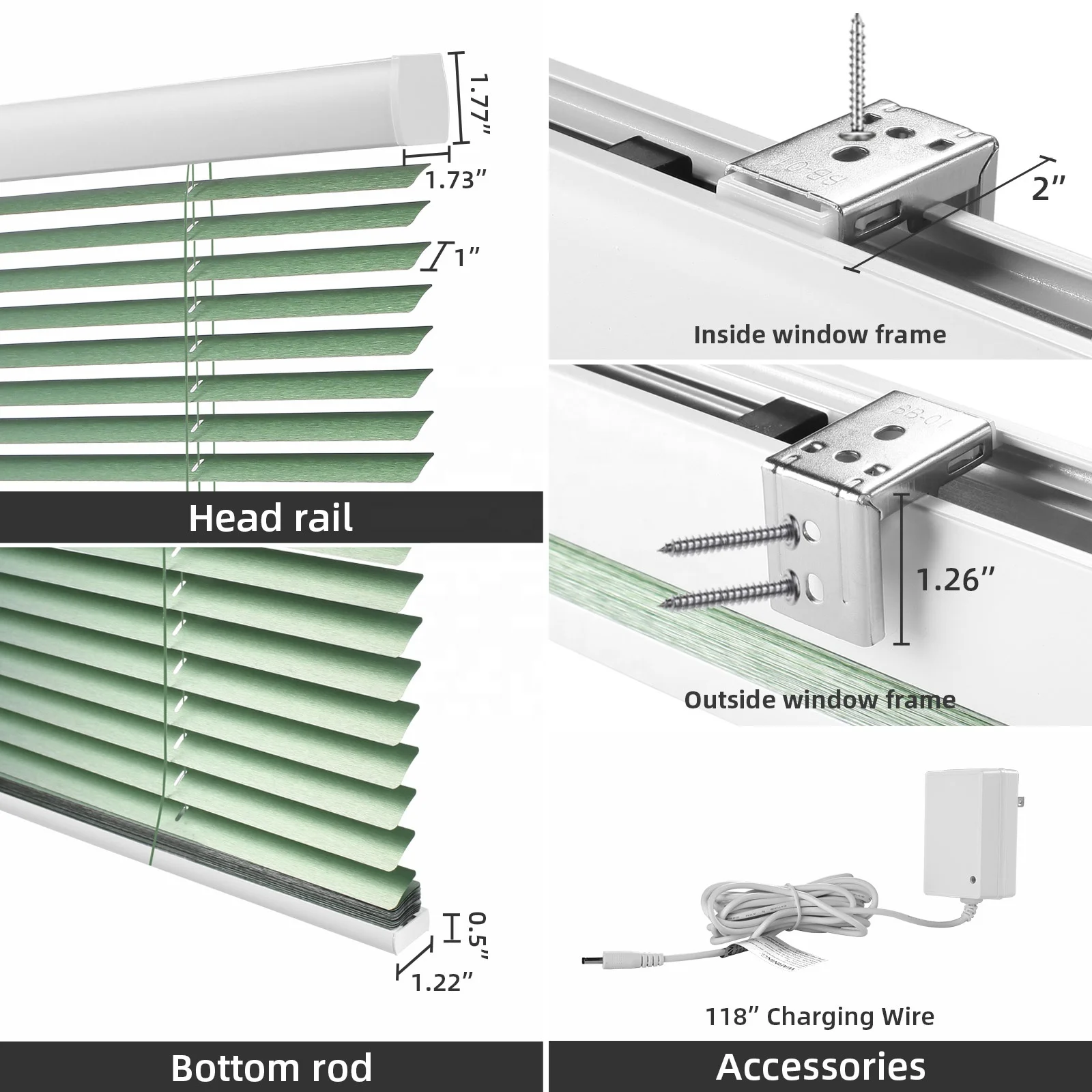 Electronic Smart Blinds Zigbee Automatic  Aluminum Venetian Blinds for Office Living Room Built-in Blind Motor