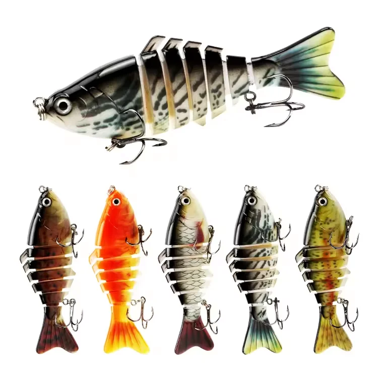 High Quality 100mm 15.5g Sinking Freshter Baits Mulit Jointed Segmented Swimming Vividly Hard Body Fishing Lures for Trout