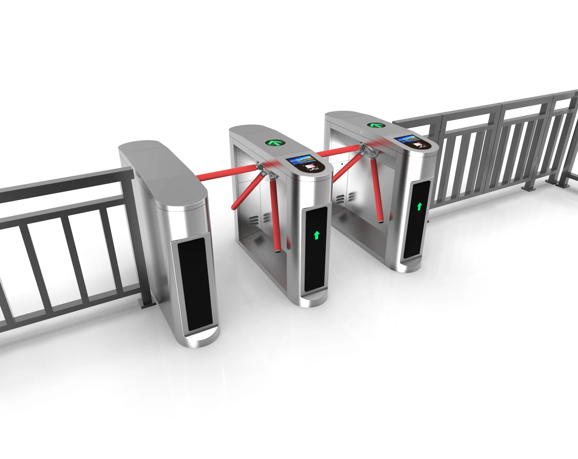 Zoo Outdoor Tourist Attractions Bar code ticket Reader waterproof 3 Arms Spin Rod Tripod Turnstile Gate