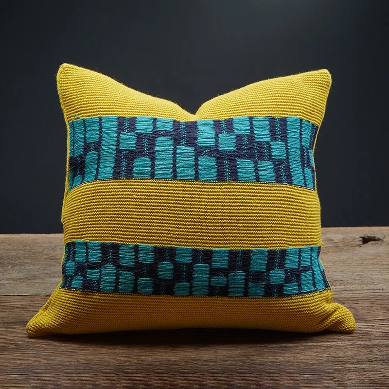 
Giving Free Samples Can Mixed Purchase Free custom gray Geometric pattern design Office sofa nap nap pillow General model 