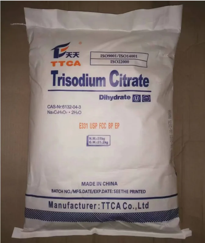 TTCA Ensign Sodium citrate powder food grade trisodium citrate dihydrate